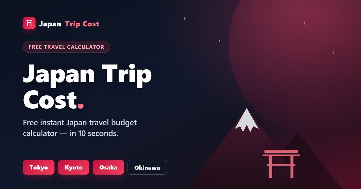 Japan Trip Cost のプレビュー